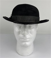 Antique 1920's Beaver Felt Bowler Derby Hat