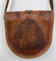 Very Fine Vintage Tooled Leather Cowgirl Purse