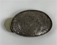 Vintage Sterling Silver Mexico Cowboy Belt Buckle