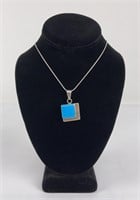Navajo Sterling Silver and Turquoise Necklace