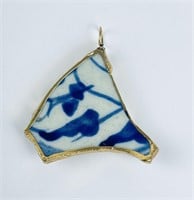 Shipwreck Recovered Chinese Pottery Shard Necklace