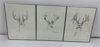 Lot of 3 Robert Wiebe Deer Prints