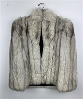 Silver Fox Fur Jacket Coat
