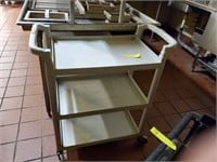 Mobile food service cart tan plastic rubbermaid