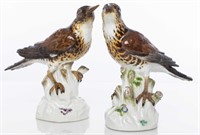 Meissen Porcelain Models Of Birds, Pair