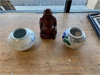 Decorative pottery & Buddah Figure