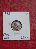 1932 Lincoln Wheat cent coin Uncirculated