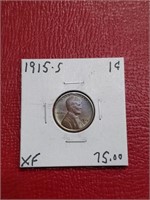 1915-S Lincoln Wheat cent penny coin