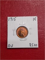 1915 Lincoln Wheat cent penny coin Uncirculated