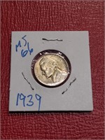 1939 Jefferson Nickel coin Uncirculated
