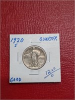 1920-S Standing Liberty Silver Quarter coin