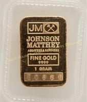 Fine gold 1-gram ingot, Lingot d’or fin 1 gramme