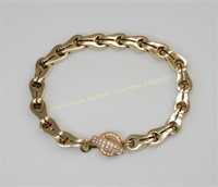 18K Gold diamond bracelet, bracelet en or 18K