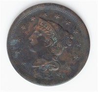 Coin 1852 United States Large Cent In Choice BRN