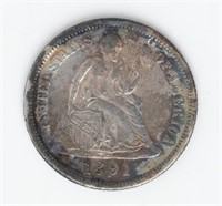 Coin 1891 Seated Liberty Dime In Choice