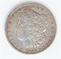 Coin 1900-O Over CC Morgan Silver Dollar In XF
