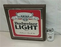 Vintage Budweiser "Light" Label Sign 13.5" Square