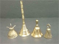 Four Vintage Brass Bells