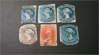 1860-1863 Queen Victoria NS Stamps Incl 1860 2cent