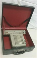 Vintage Monroe Calculator Adding Machine W/ Case