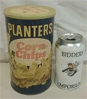 Vintage Planters Corn Chips Cardboard Can