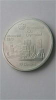 1976 Silver $10 Coin Montreal Olympics 48.6gr Unc