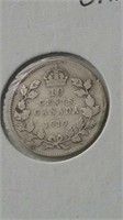 1919 Canada Sterling 10 Cents VG10 King George V