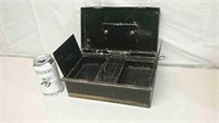 Vintage Metal Cash Box- Needs Work