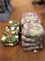 2 New Wicker Settee &  4 Patio Cushions