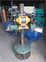 CENTRAL PNEUMATIC 8" BENCH GRINDER ON STAND