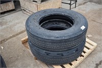 2 - Bridgestone 11R x 24.5 Trailer Tires, Loc: *C