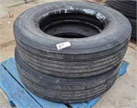 2 - Goodyear 11R x 24.5 Trailer Tires, Loc: *C