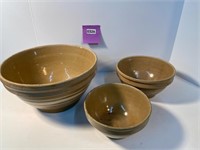 Vintage Pottery Mixing Bowls