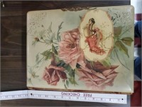 Large old victorian celluloid photo album