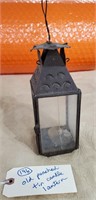 Very old punched tin paraffin candle lantern
