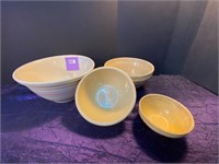 Four Vintage Oven Ware Bowls