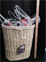 Wicker Laundry basket with hangers