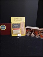 vintage scrabble games and dominoes/ cribbage