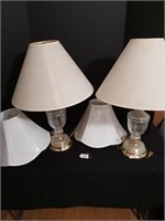 Glass Lamps with shades