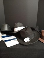 Assortment of mens Hats and new Handkerchiefs