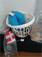 Neck pillow / laundry basket and misc.