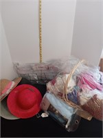 Womens hats, door hanger and scarf assortment