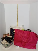Large handbag, wallets and polar fleece