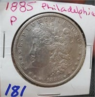 1885 P US Morgan silver dollar Philadelphia XF
