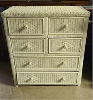 6 drawer wicker small chest of drawers