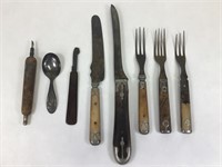 Antique Wood Handle Utensils