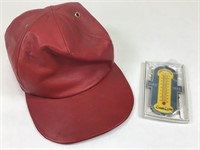 Vintage Leather Baseball Cap&Carhartt Thermometer