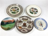 12 Brown County IN Souvenir Plates