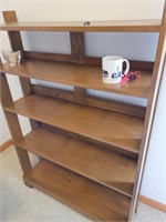 Hardwood book shelf 51h 37w