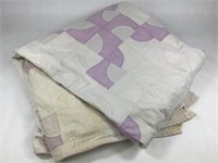 Purple & White Quilted Blanket